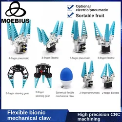 Nieuwste 2Kg Big Load Flexibele Robot Klauw Bionische Flexibele Mechanische Vinger Fruit Sorteren Grijper Grijpen Adaptieve Pneumatische Elektrische