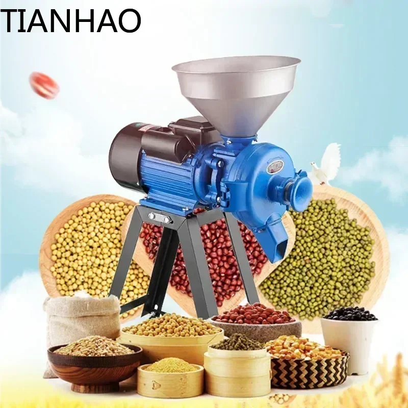 Desktop 220v 16 Steel Mill Grinding High-power Commercial Pulverizer Wet And Dry Dual-use Grains Powder Machine Soy