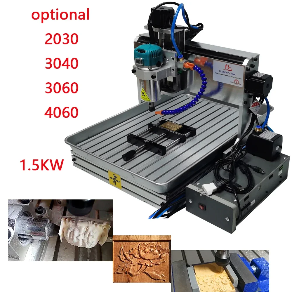 

Гравировальный станок LYCNC, 1500 Вт, шпиндель, 3 оси, 4 оси, 5 осей, металл, деревообработка, резьба по алюминию, фрезерование 2030 3040 3060 4060