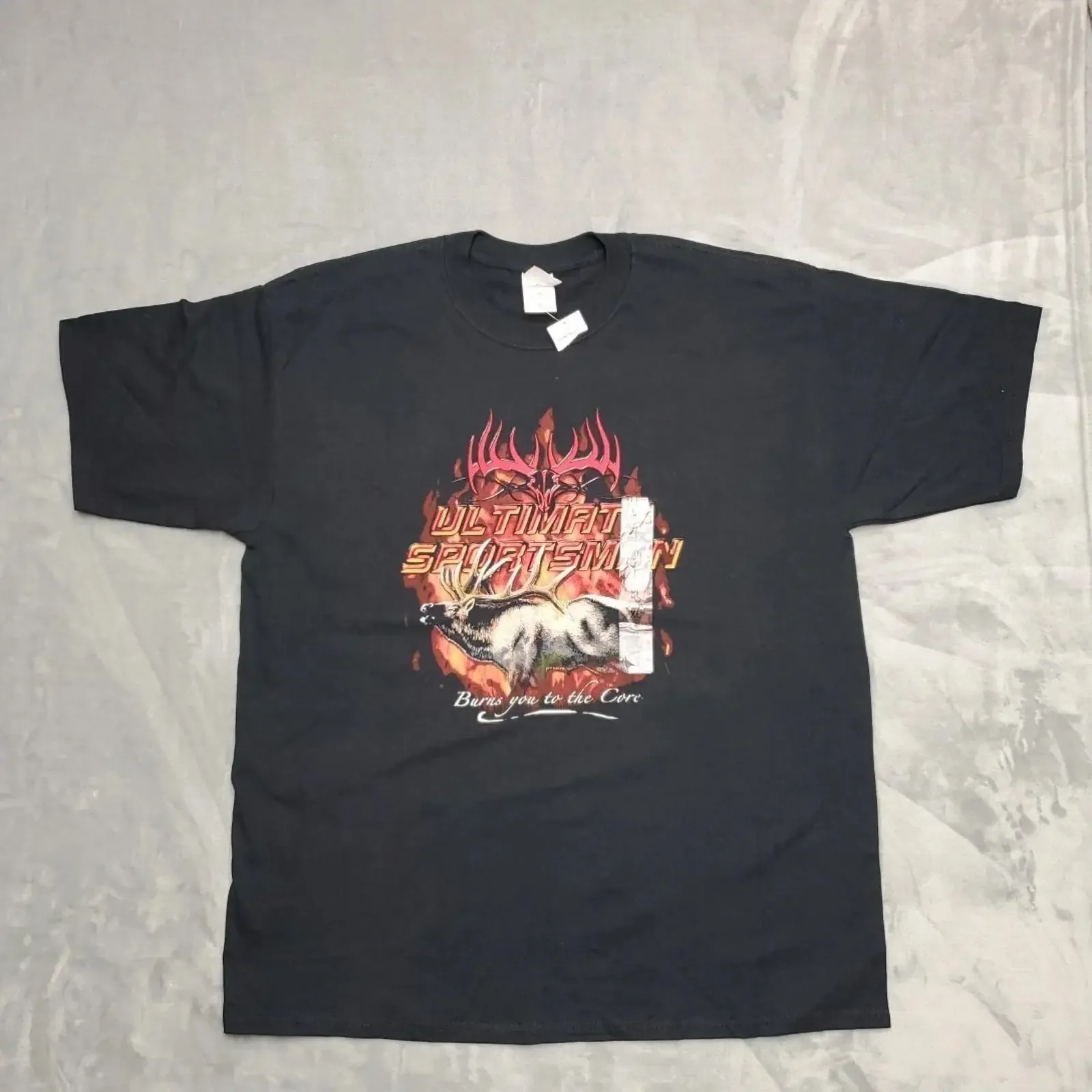 Vintage Nature T Shirt Mens XL Black Bugling Bull Elk Ultimate Sportsman Outdoors vintage Washed graphic homme