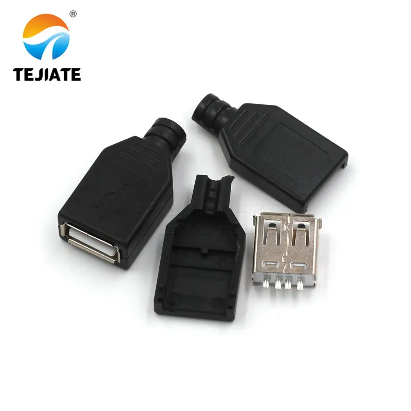 10PCS USB male USB interface A-type plug connector combination/with shell/solder wire/solder board/straight insertion/SMT
