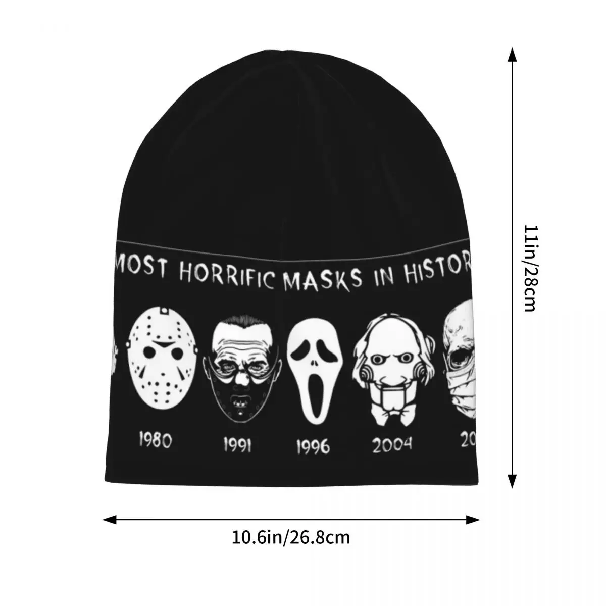 Horror Masks Warm Knitted Cap Fashion Bonnet Hat Autumn Winter Outdoor Beanies Hats for Men Women Adult