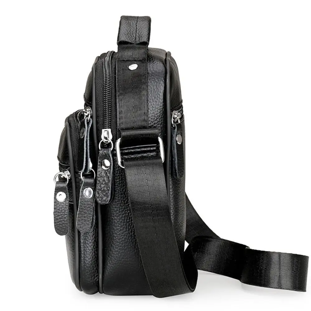 

New PU Leather PU Leather Shoulder Bag Waterproof Large Capacity Crossbody Bag Black Handbag Outdoor