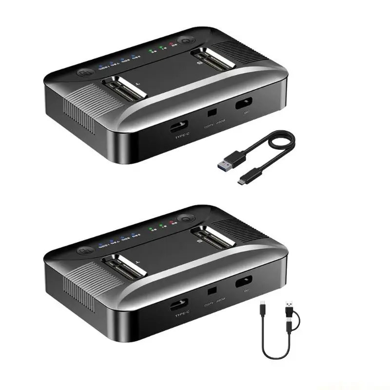 M.2 Double Slot Hard Drive Dock USB3.2 GEN 2 10Gbps/20Gbps Transfer Speed for NVME