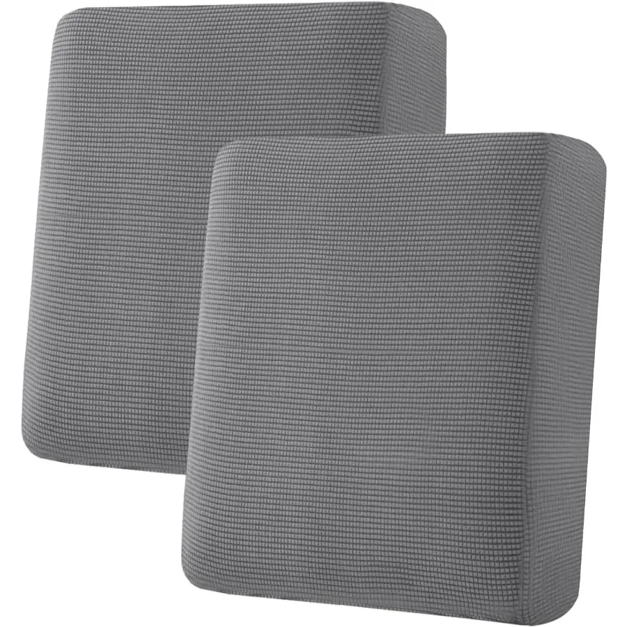 

Super Stretch Individual Seat Cushion Covers for Sofa and Couch with Thick Jacquard Textured Twill Fabric 2Piece Set in Medium