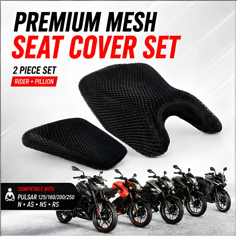 Funda de Asiento para Motocicleta Bajaj Pulsar N125/160/200/250 N250 N200 N160, Accesorios para Motocicleta, Funda de Asiento con Cojín de Malla de Panal 3D, Refrigerante