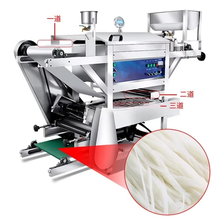 New Automatic Commercial Rice Noodle Machine, Stainless‑Steel Hand‑Style Rice Roll & Liangpi Making Equipment