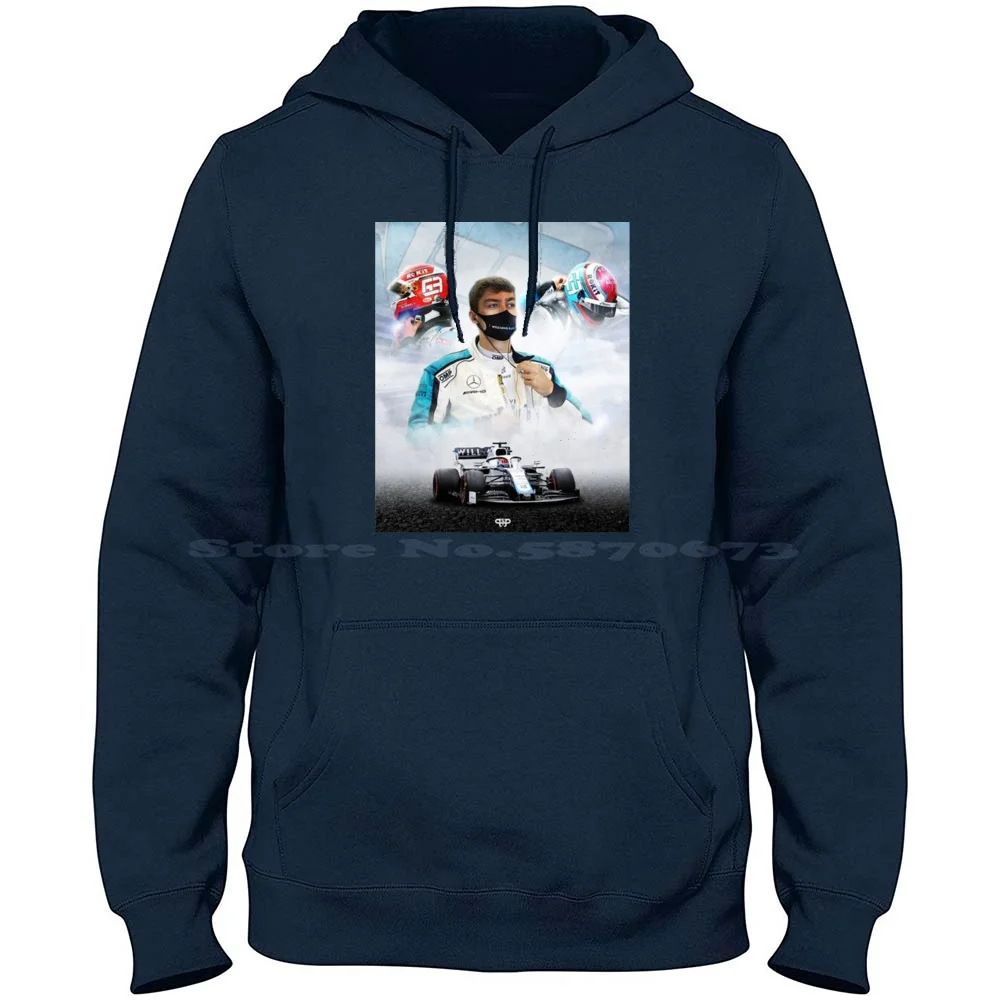 George Russell-William 100% Cotton Hoodie Williams 2021 Racing George Russel 63 Grand Prix F12021 Grid Liveries 63 Helmet