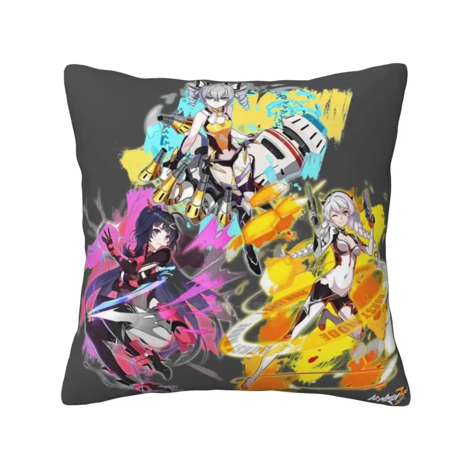 Honkai Impact 3rd-Girls Fashion Sofa Throw Pillow Cover Pillowcase Honkai Impact 3rd Kiana Mei Bronya Valkyrie