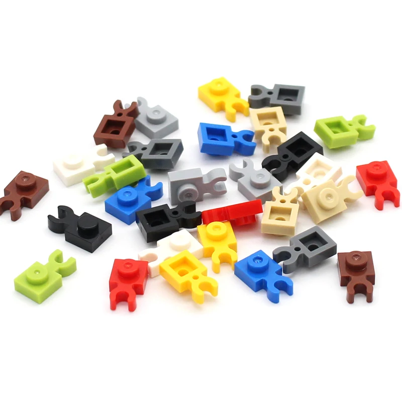 

120pcs Moc Plate 4085d Modified 1x1 with Open O Clip Thick Vertical Grip DIY Building Bricks Block Compatible with Assembles