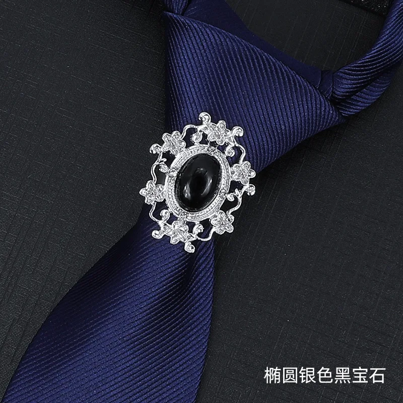 Yeni erkekler kravat toka çember yüzükler Metal sabit kristal Rhinestone klip Bar dekorasyon erkekler için aksesuarları