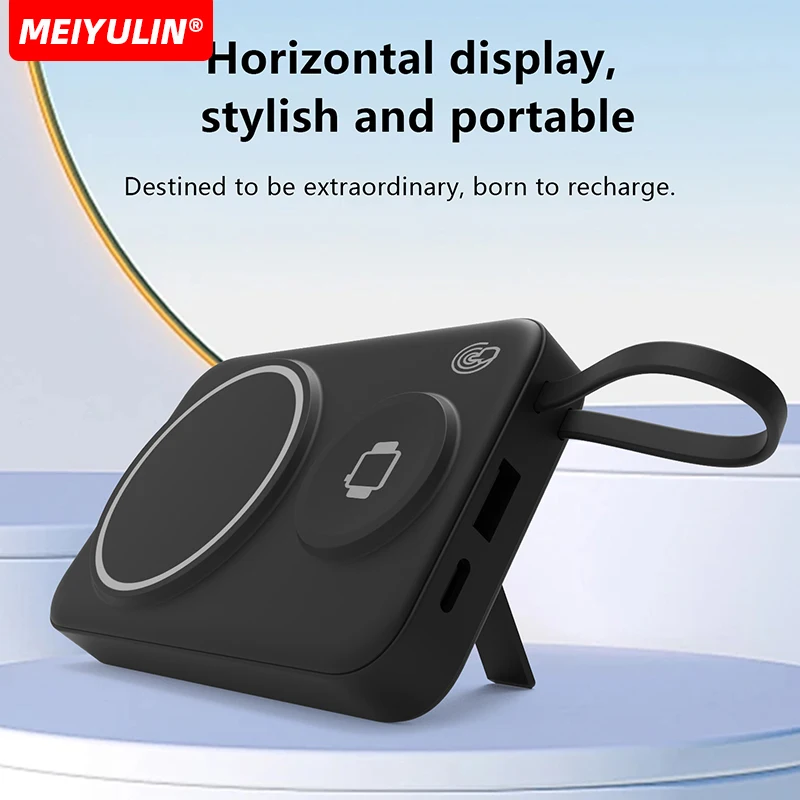 For Apple Watch 10000mAh Magnetic Power Bank Wireless Fast Charger For iPhone Samsung Xiaomi USB C Cable Mobile External Battery - Image 2