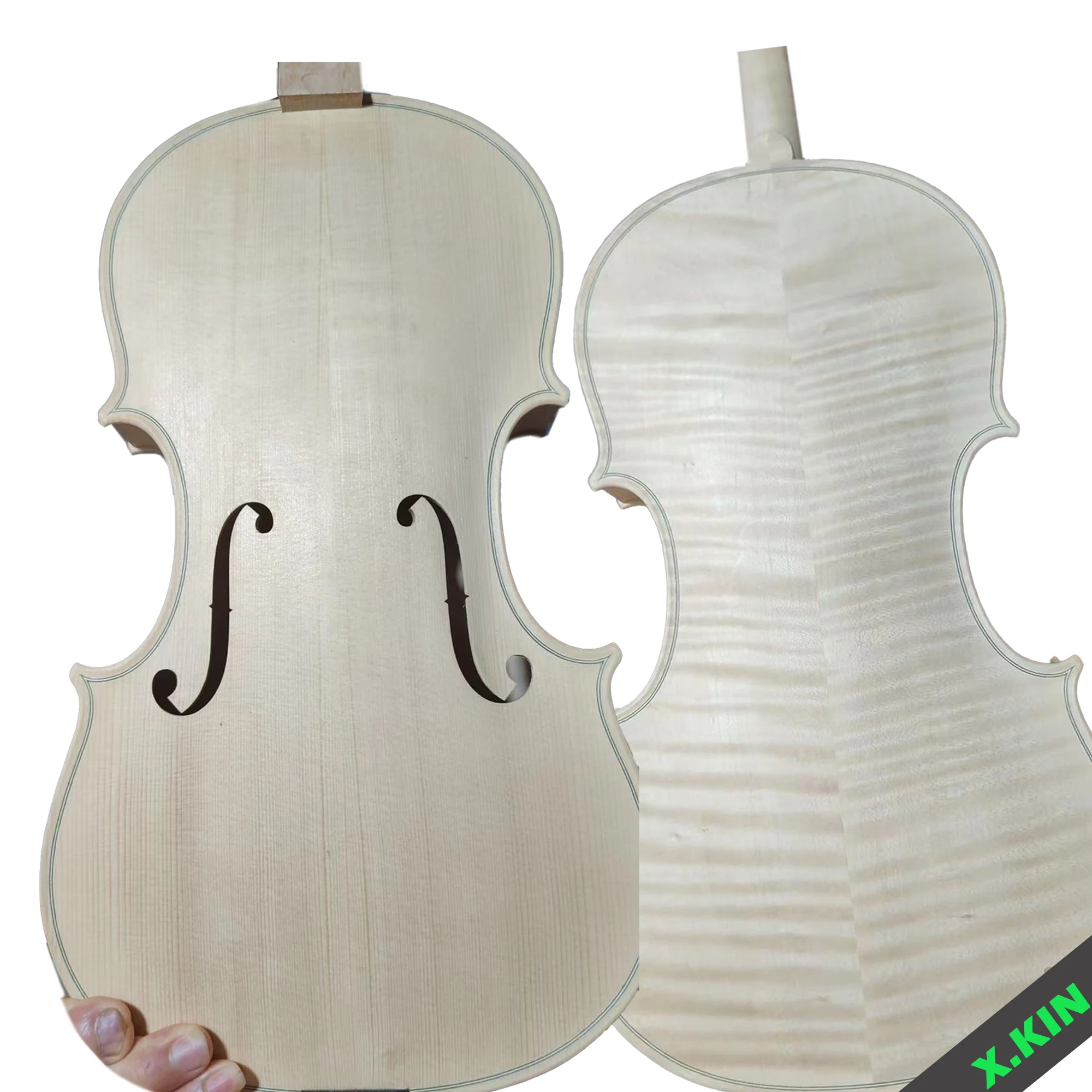 16 Inch White Unfinished Viola, Handmade by Master Luthier with 30 Years Experience, DIY Viola for Violin Making Workshop