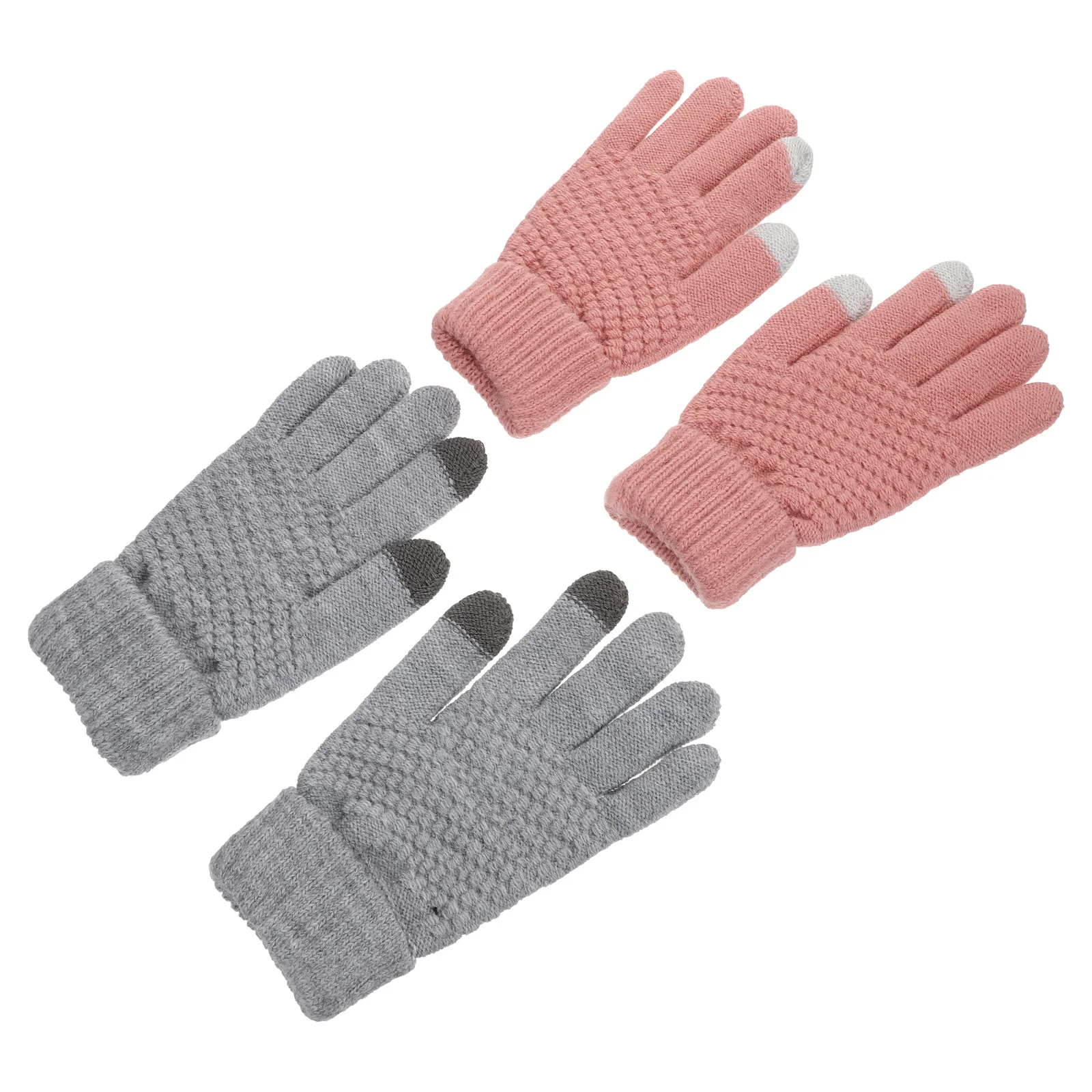 2Pairs لمس الشتاء الدافئة قفازات النساء يندبروف الحرارية الرياضة في الهواء الطلق ركوب التزلج المشي لمسافات طويلة التخييم قفازات #4