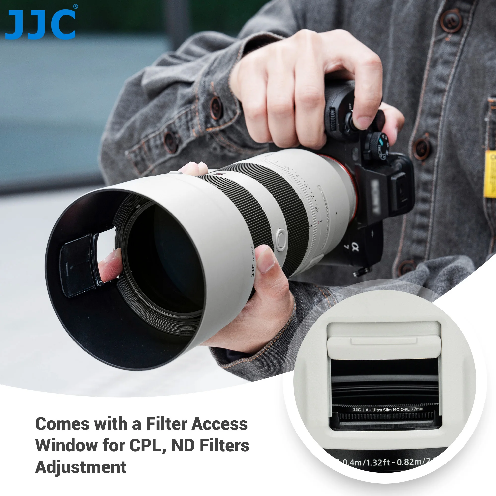 JJC Lens Hood Shade ALC-SH167 Compatible with Sony FE 70-200mm F2