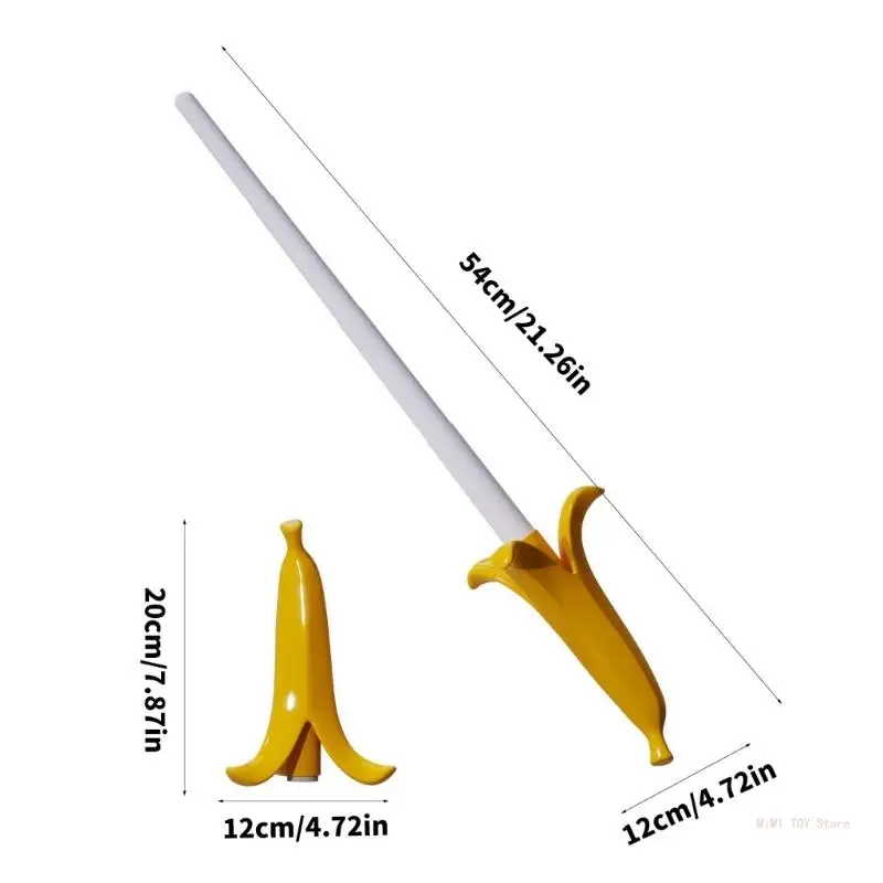 3d banana espadas ansiedade reduzir brinquedo para crianças engraçado espadas retráteis brinquedo escritório adulto alívio do