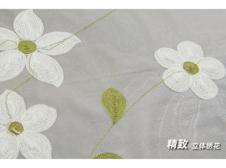 1PC Koreanische Gestickte Tüll Vorhänge für Wohnzimmer Schlafzimmer Erker Fenster Balkon Dekoration Tüll Vorhang Fertig Produkt Gaze – Detail 3