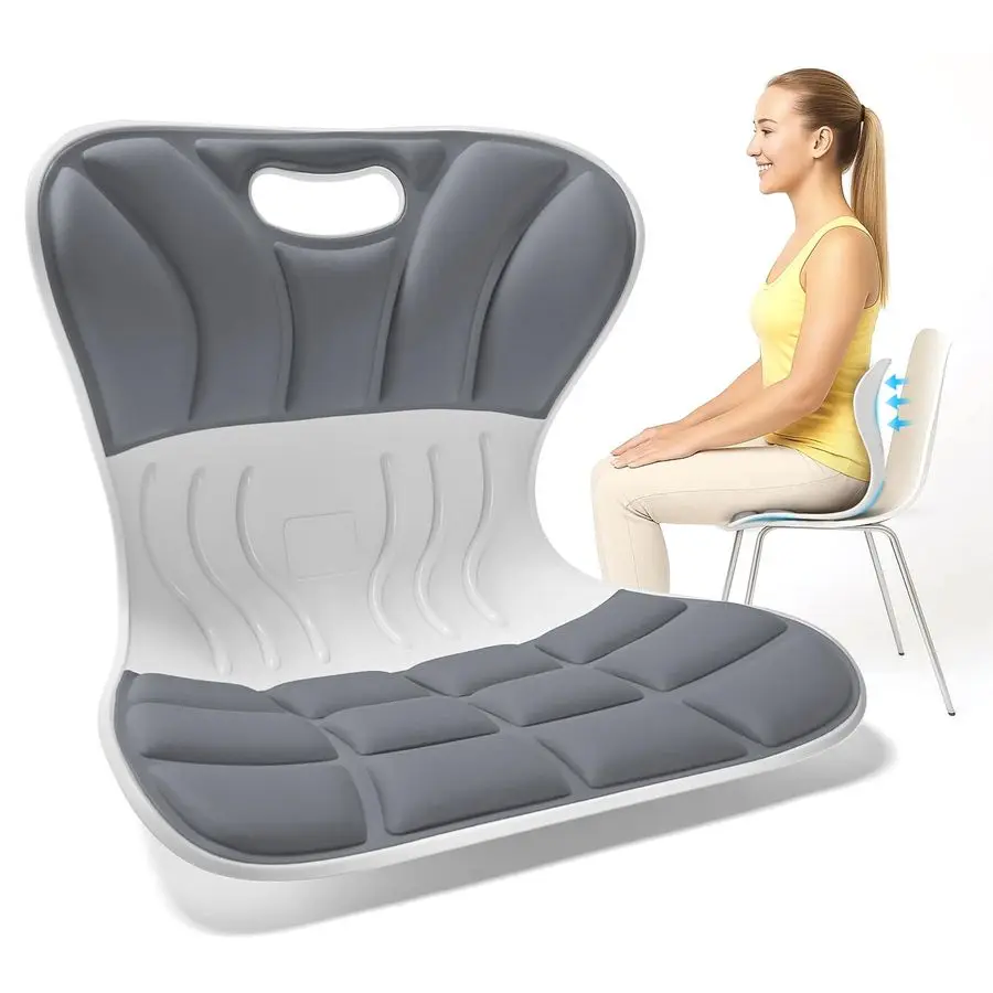 

Chair Back Support Office Chair Lumbar Suppor for Good Posture Correction, Back Support for Floor Seat, Work from Home, Office
