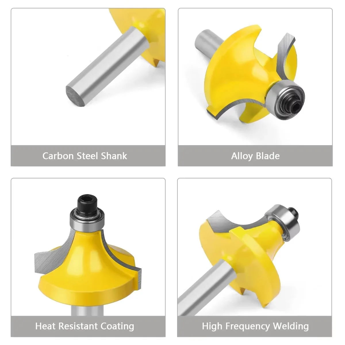 15 pz 8mm Gambo Router Bit Set Taglio Dritto Perline Fresa Taglio In Metallo Duro Strumenti di Lavorazione Del Legno