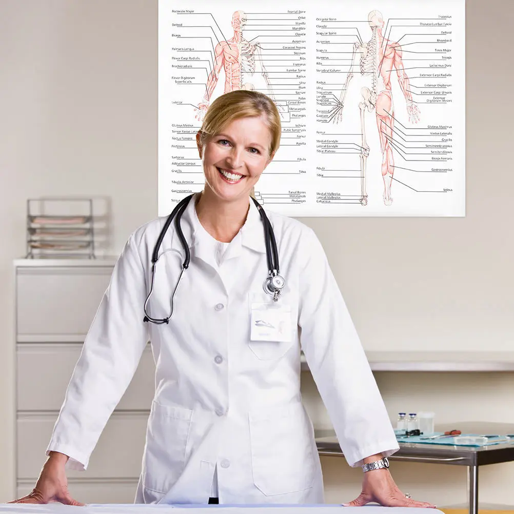 

2pcs Human Anatomy Poster Skeletal Muscle Diagram For Classroom Teaching Science Anatomy Picture Medical Education Tool