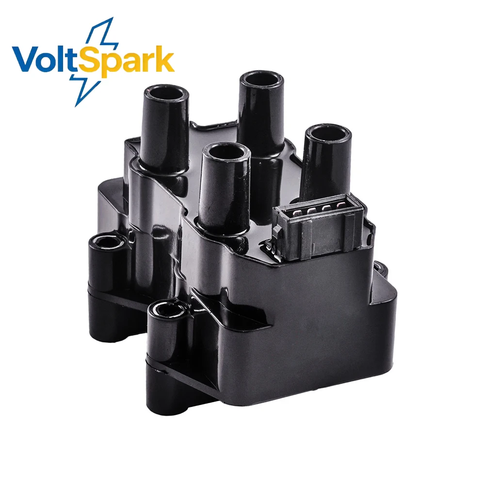597070 Ignition Coil Block for Citroën Peugeot 1.1L 1.4L 1.6L 1.8L 2.0L - Direct Replacement, 4-Pin, Block Coil, 12V