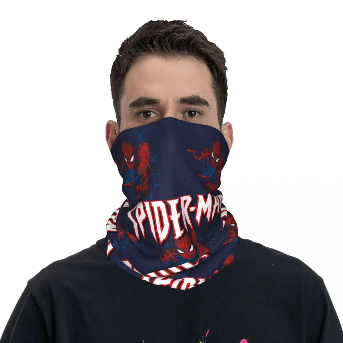 Tekenen Marvel Spider Man Bandana Nek Gaiter Motorcross Gezichtsmasker Bivakmuts Unisex Volwassen Winddicht