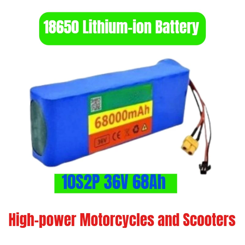 10S2P 36V 68Ah 18650 بطارية ليثيوم أيون 500W للدراجات النارية والدراجات البخارية عالية الطاقة #1