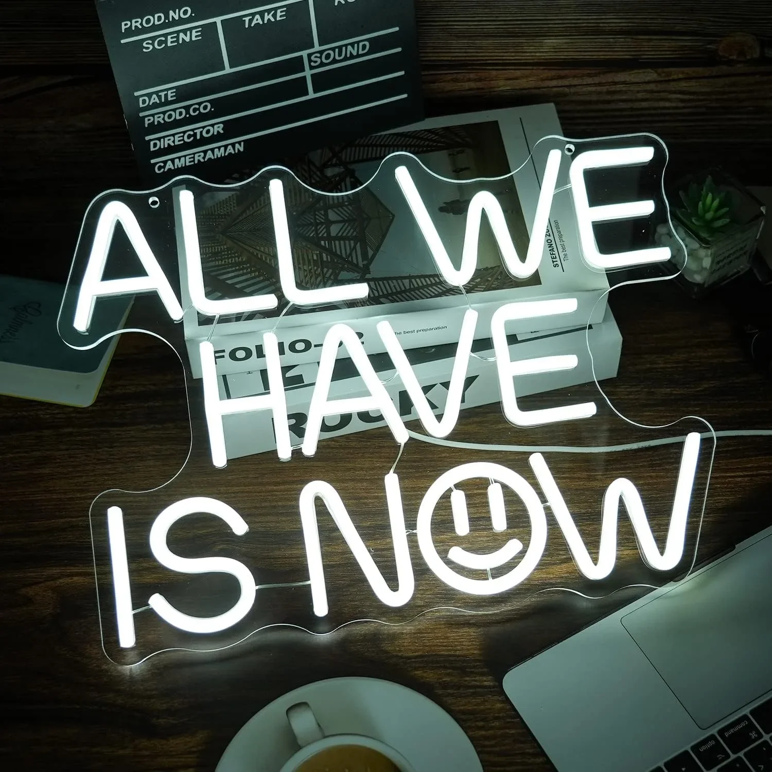 All We Have Is Now Neon Light Sign USB Dimmable LED Neon Sign Dekoracja ścienna do sypialni Salon Prezenty urodzinowe