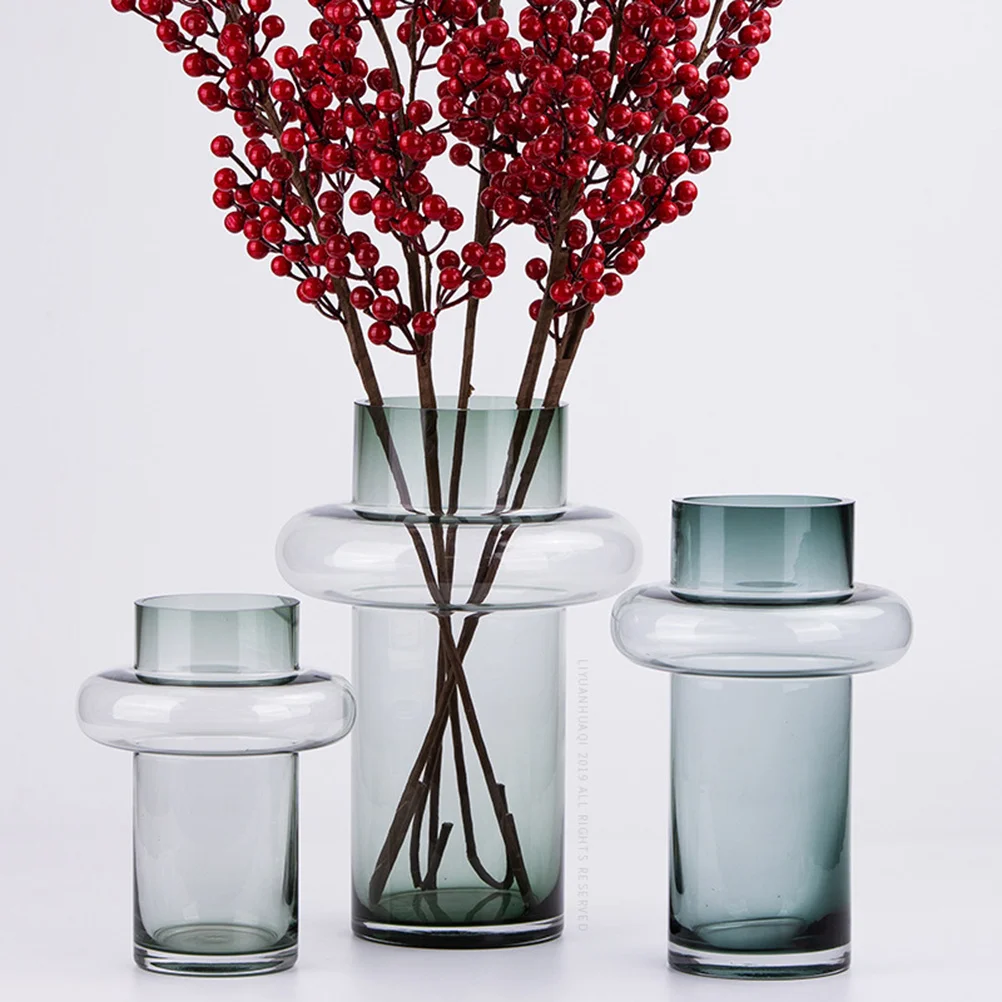 M Size Glass Vase Desktop Decoration Crafts Simple Flower Arranger for Home Office Garden Wedding Decor Glass Vase