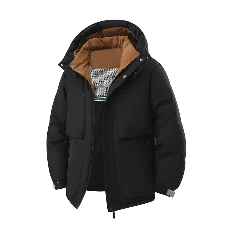 Veste d'hiver à capuche pour hommes, épaisse et chaude, rembourrée en coton, à la mode, polyvalente, manteau de haute qualité, grande taille, nouvelle collection L-8XL