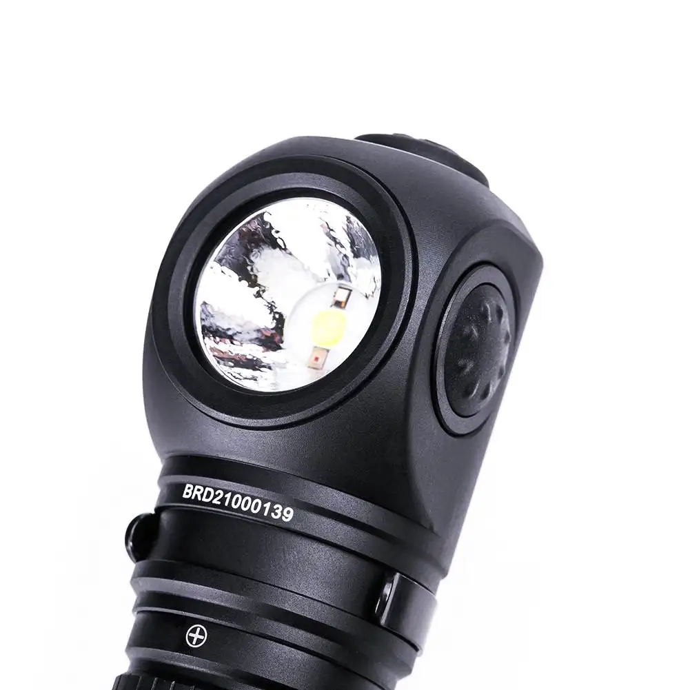 Nextorch P10 Right Angle Duty/Tactical Flashlight, White/Red/Blue LED Sources, 1400 Lumens, USB Direct Charging 18650 Battery