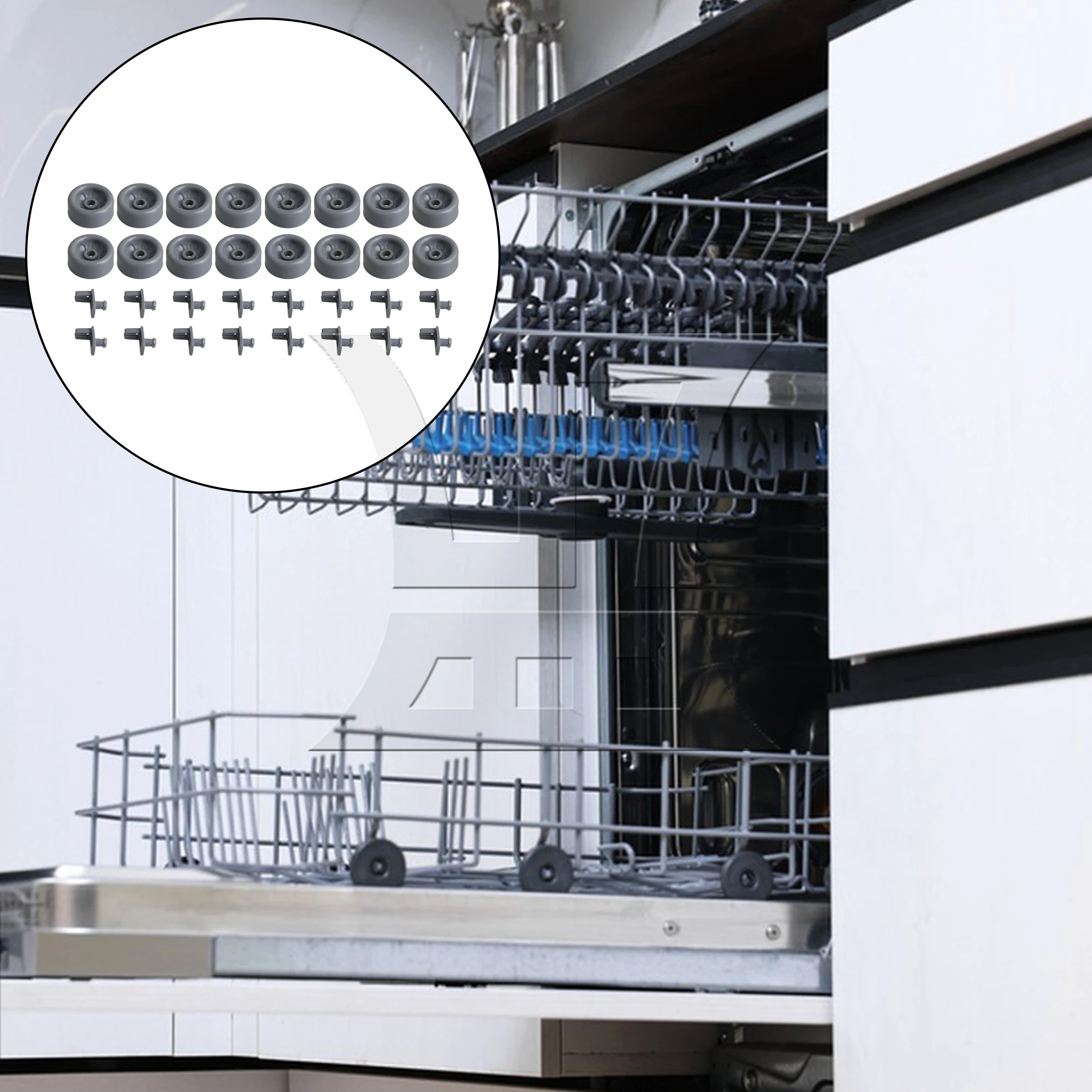 

16pcs Dishwasher Wheels Lower Dishrack Roller WD35X21041 for Replacement of Old Dishwasher Accessories