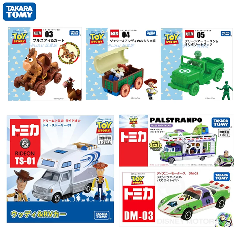 

TAKARA TOMY Tomica Disney Cartoon Toy Story Action Figures Woody Buzz Lightyear Space Ship Diecast Cars Model Gifts for Children