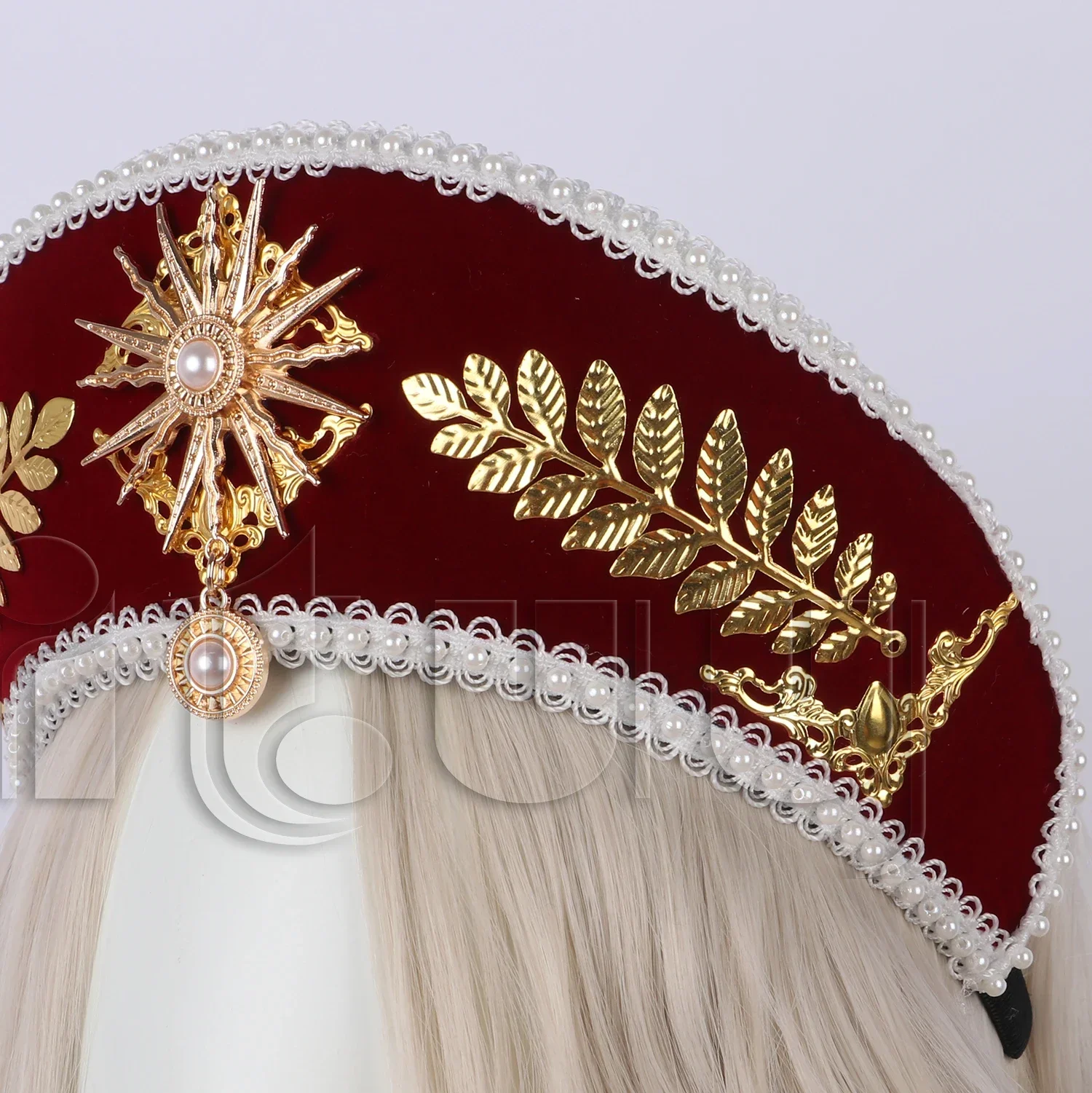 Lolita Baroco Crown Hair Accessories Court Style Retro Tradescantia Sillamontana Crown Headpiece Halloween Christmas Headwear