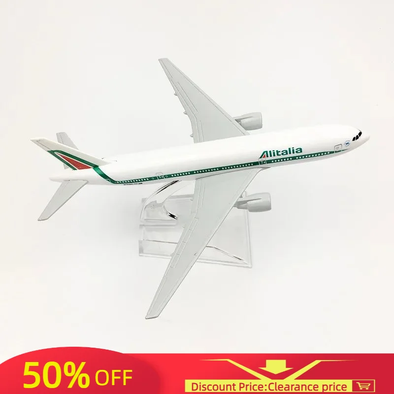 16CM Alloy aircraft model Italian airlines Boeing777 Diecast Aviation Plane Collectible Miniature Toys for Boys Dropshipping