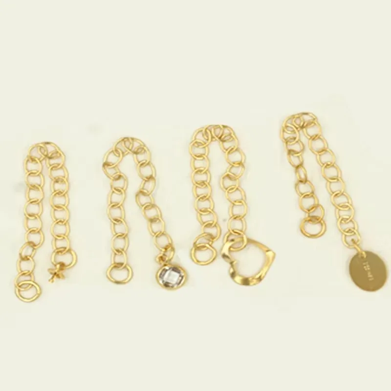 14K Gold gefüllt Verlängerungskette Halskette Armband Schmuck machen ovale Herz Zirkon Gold gefüllt Kette DIY Schmuckzubehör – Detail 11