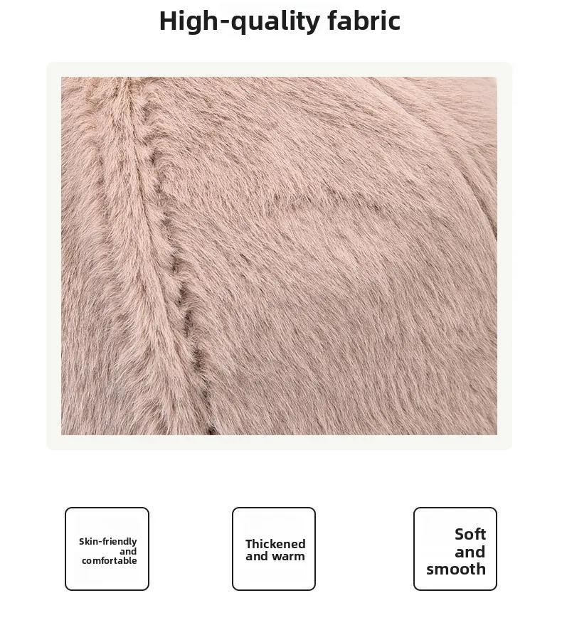 Cappello in peluche di pelliccia di coniglio - Berretto spesso e caldo autunno/inverno per bambini, versatile per l'inverno, berretto da baseball