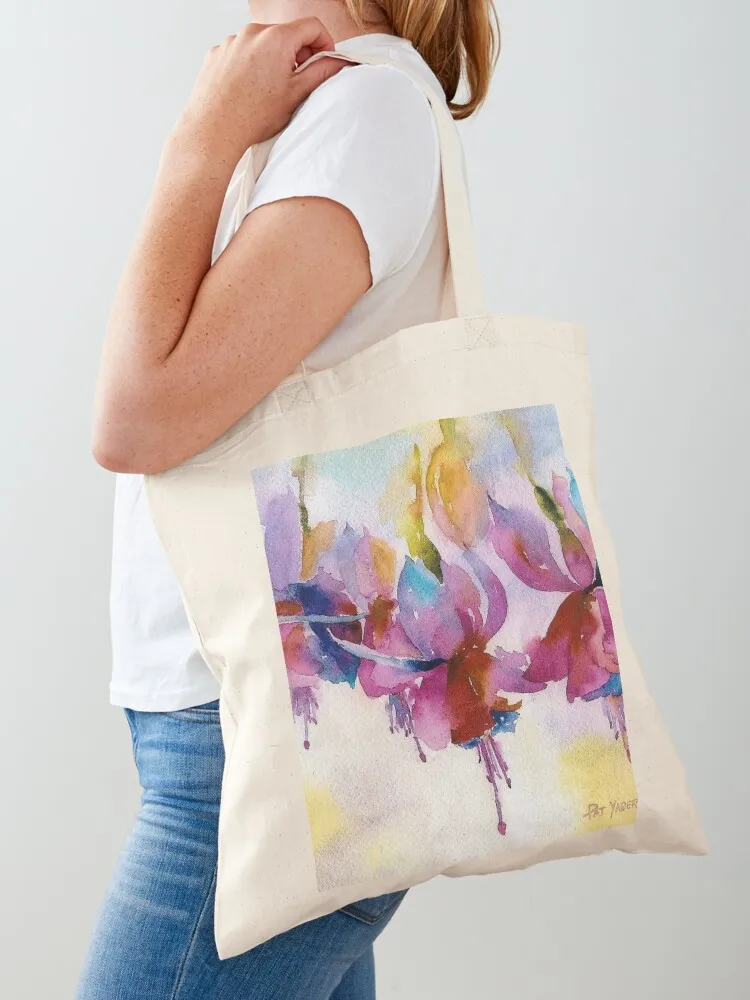 

Dancing Fuchsias Watercolor Tote Bag Gift bag Fabric bag Big shopping trolley