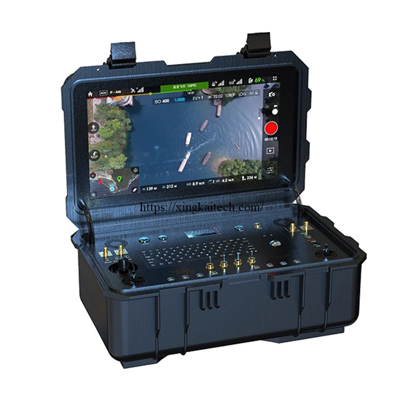 Lange Afstand Drone Vluchtcontrole En Telemetriesysteem High-Definition Touchscreen Multi Functioneel Uav Grondcontrolestation