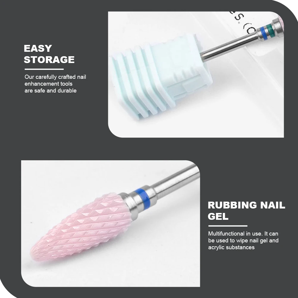 

Sanding Grinding Head Nail Tools for Art Polishing File Pink Ceramics Drill Professional Bits