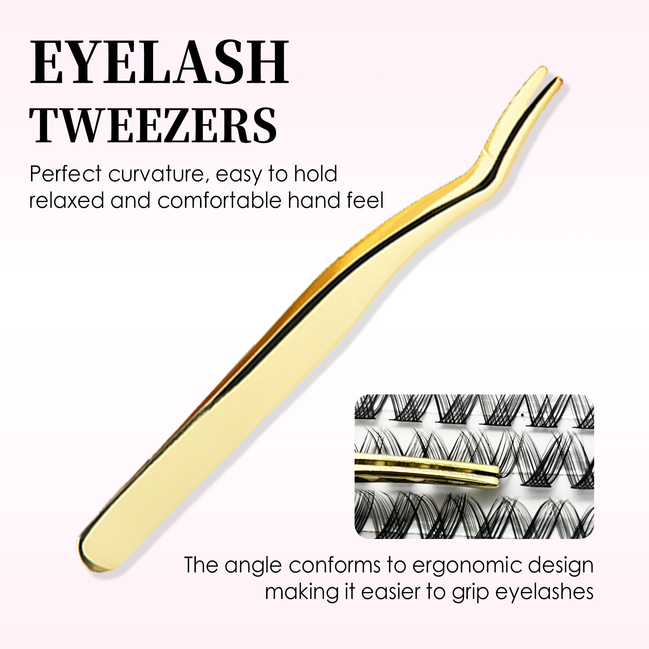 Wodoodporny zestaw do przedłużania rzęs, pęseta, pęseta, narzędzia do makijażu rzęs i uszczelniania, zestaw rzęs DIY, 240 szt.