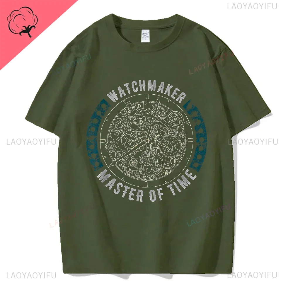 70s 80s 90s Vintage Watch Collector Watchmaker Graphic Printed Tshirt Clockmaker Streetwear Casual Fashion Cotton Man T-shirt