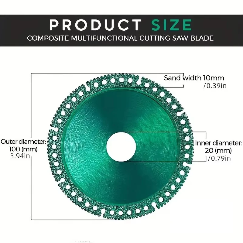 5/10pcs 100mm Composite Multifunctional Cutting Disc Angle Grinder Cutting Saw Blade For Cutting Metal Marble Tile PVC Pipe