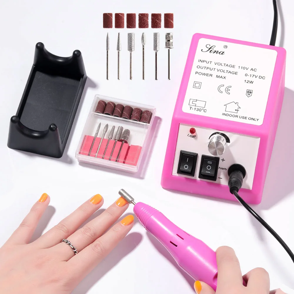 HALAIMAN High Quality Electric Nail Sander Driller Professional Material Nail Drill Machine Manicure Set Nail Accessories Tools