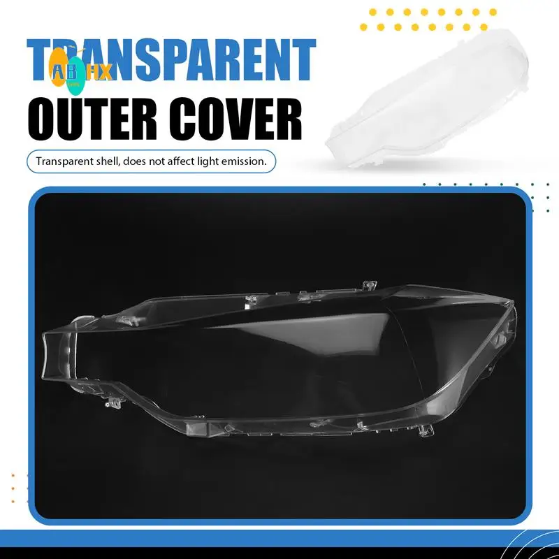 

ABHX-Side Car Headlight Lens Cover Head Light Lamp Shade Shell Cover For-BMW 3 Series F30 F31 2012-2015 320 328 330 340