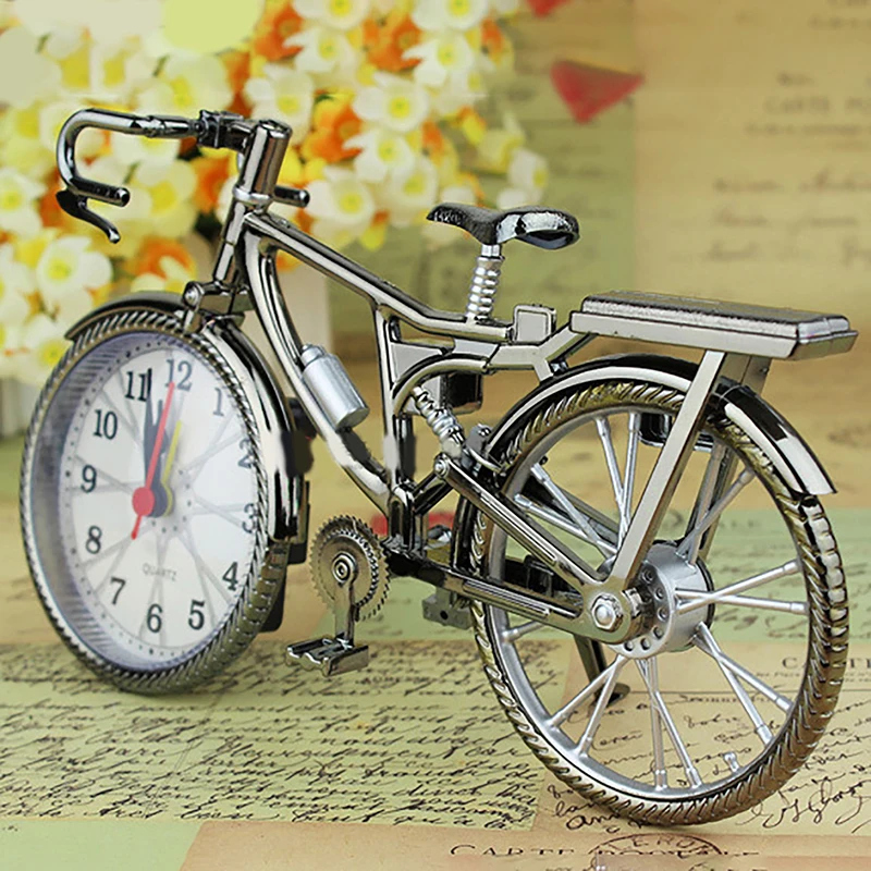 حديقة المنزل جديد خمر الأرقام العربية دراجة شكل الإبداعية الجدول ساعة تنبيه ديكور المنزل غرفة سطح المكتب الديكور الحرف #4