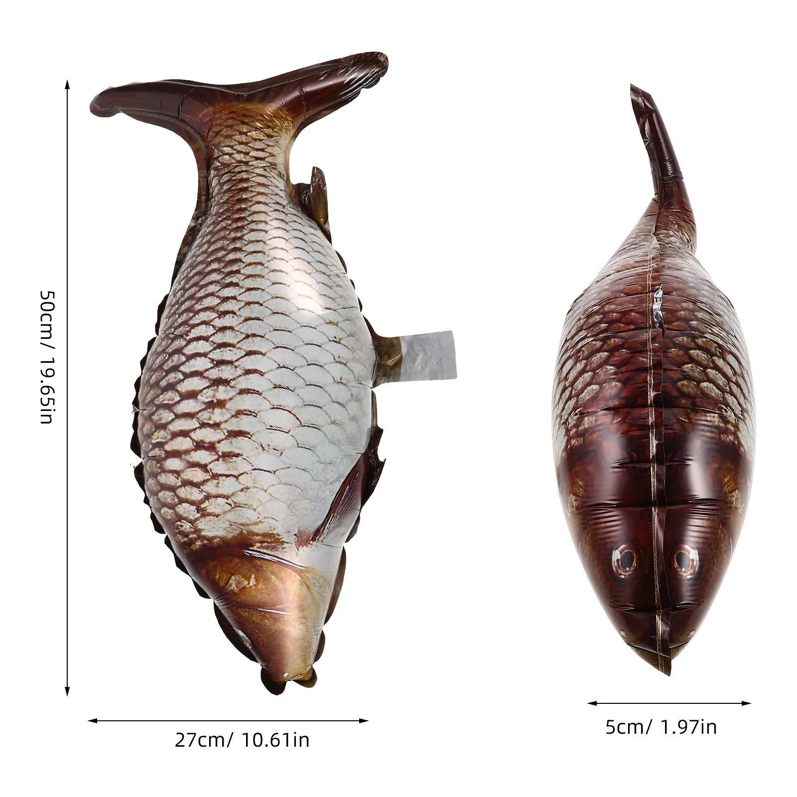 6 قطع من بالونات الأسماك الكرتونية المصنوعة من رقائق الألومنيوم لتزيين الحيوانات البحرية لمهرجان أعياد الميلاد وصيد الأسماك وحفلات الأطفال #2
