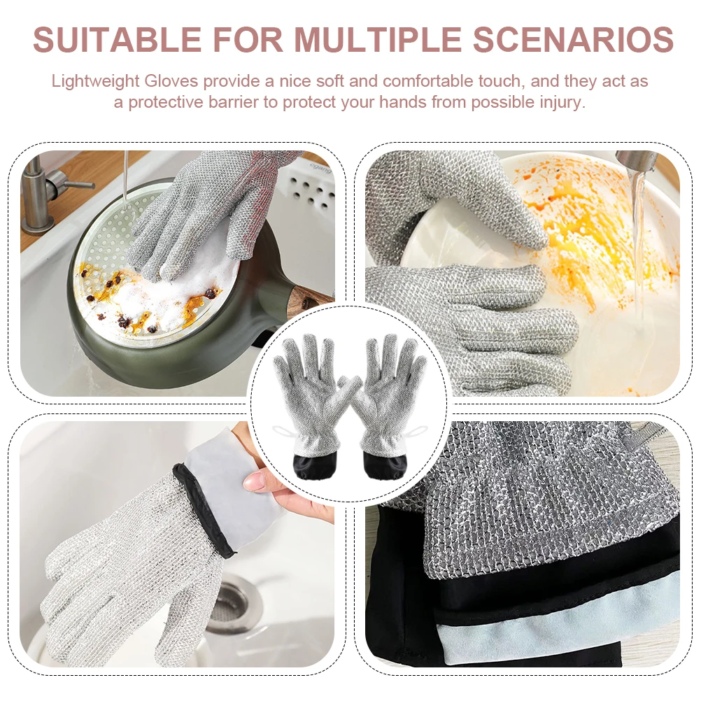 

Anti-scalding Dishwashing Gloves Waterproof Bamboo Fiber Long Cleaning Kitchen Supplies Medium Size Foam Protection Soft Touch