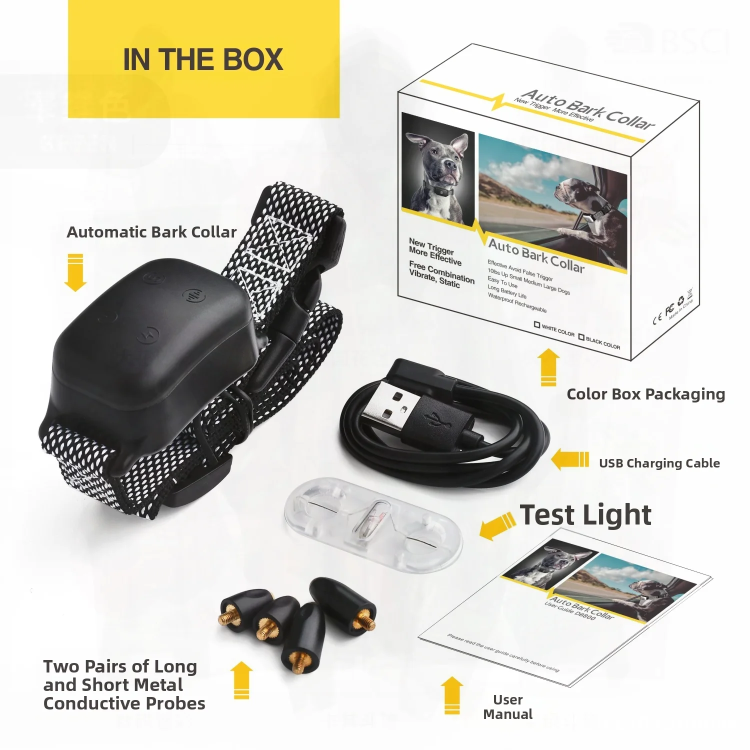 

Умный ошейник с сенсорным экраном для собак, водонепроницаемое перезаряжаемое автоматическое тренировочное устройство, универсальный уход за домашними животными