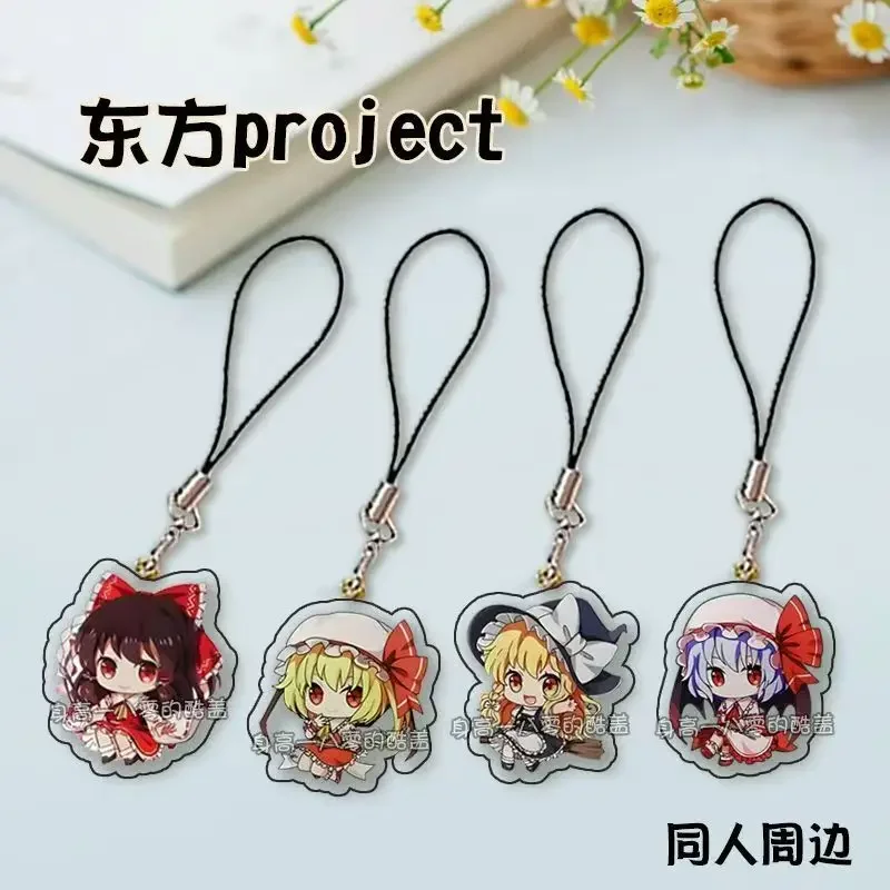 Touhou Project Acrylic Keychain phone keychain charm anime Key Ring Friends Couple Jewelry Gift Fashion